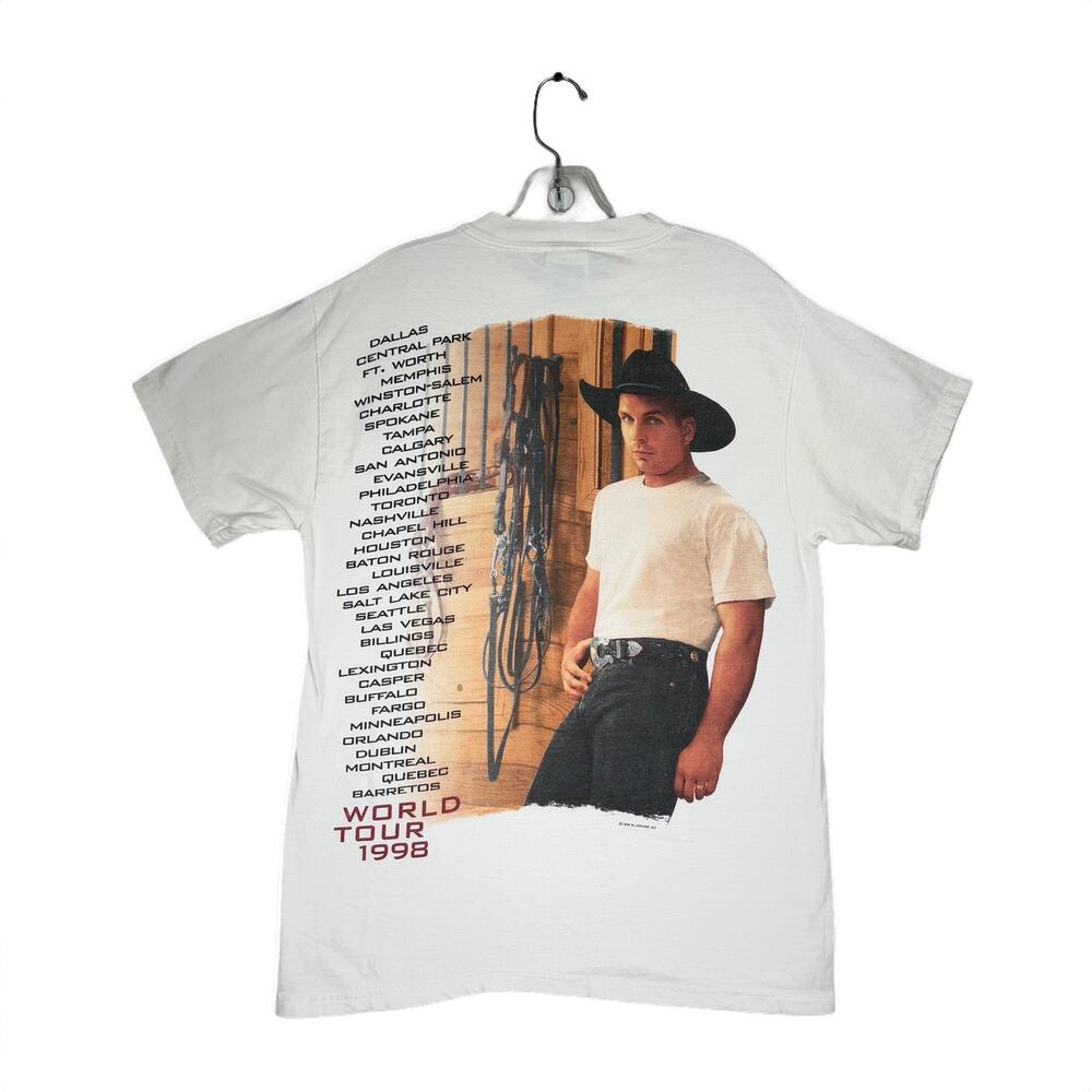 Vintage 1998 Garth Brooks Sevens World Tour Concert Tee Shirt Size Medium